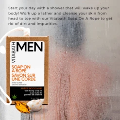 Amber Woodland Soap On A Rope 9 Oz/255 G 16 Amber Woodland Soap On A Rope 9 Oz/255 G -Primally Pure Shop AW soap on a roap in use 54812.1634243631