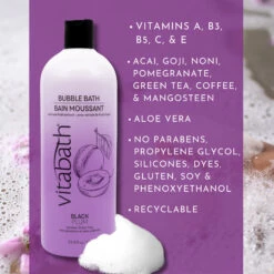 Black Plum Bubble Bath 33.8 Fl Oz/1L -Primally Pure Shop Black Plum Bubble Bath 4 80474.1689346627