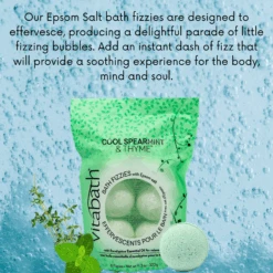 Cool Spearmint & Thyme™ Bath Fizzies 11.3oz/320g -Primally Pure Shop CST Bath Fizzies lifestyle 1 50920.1678138106
