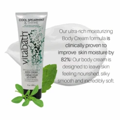 Cool Spearmint & Thyme™ Body Cream 8 Oz/226 G -Primally Pure Shop CST Body Cream smear A content 06919.1556595926
