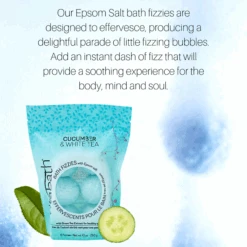 Cucumber & White Tea Bath Fizzies 11.3oz/320g 23 Cucumber & White Tea Bath Fizzies 11.3oz/320g -Primally Pure Shop CWT Bath Fizzies A content 53036.1556300980