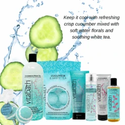 Cucumber & White Tea Bath Fizzies 11.3oz/320g 24 Cucumber & White Tea Bath Fizzies 11.3oz/320g -Primally Pure Shop CWT Fragrance descrip A content 59359.1600701889