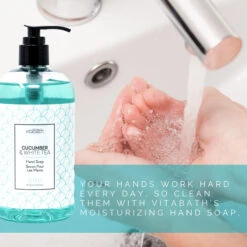 Cucumber & White Tea Hand Soap 16 Fl Oz/473 ML -Primally Pure Shop CWT Hand Soap web creative lifestyle 2 20881.1625608963