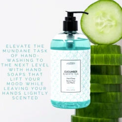 Cucumber & White Tea Hand Soap 16 Fl Oz/473 ML -Primally Pure Shop CWT Hand Soap web creative lifestyle 87791.1625608051