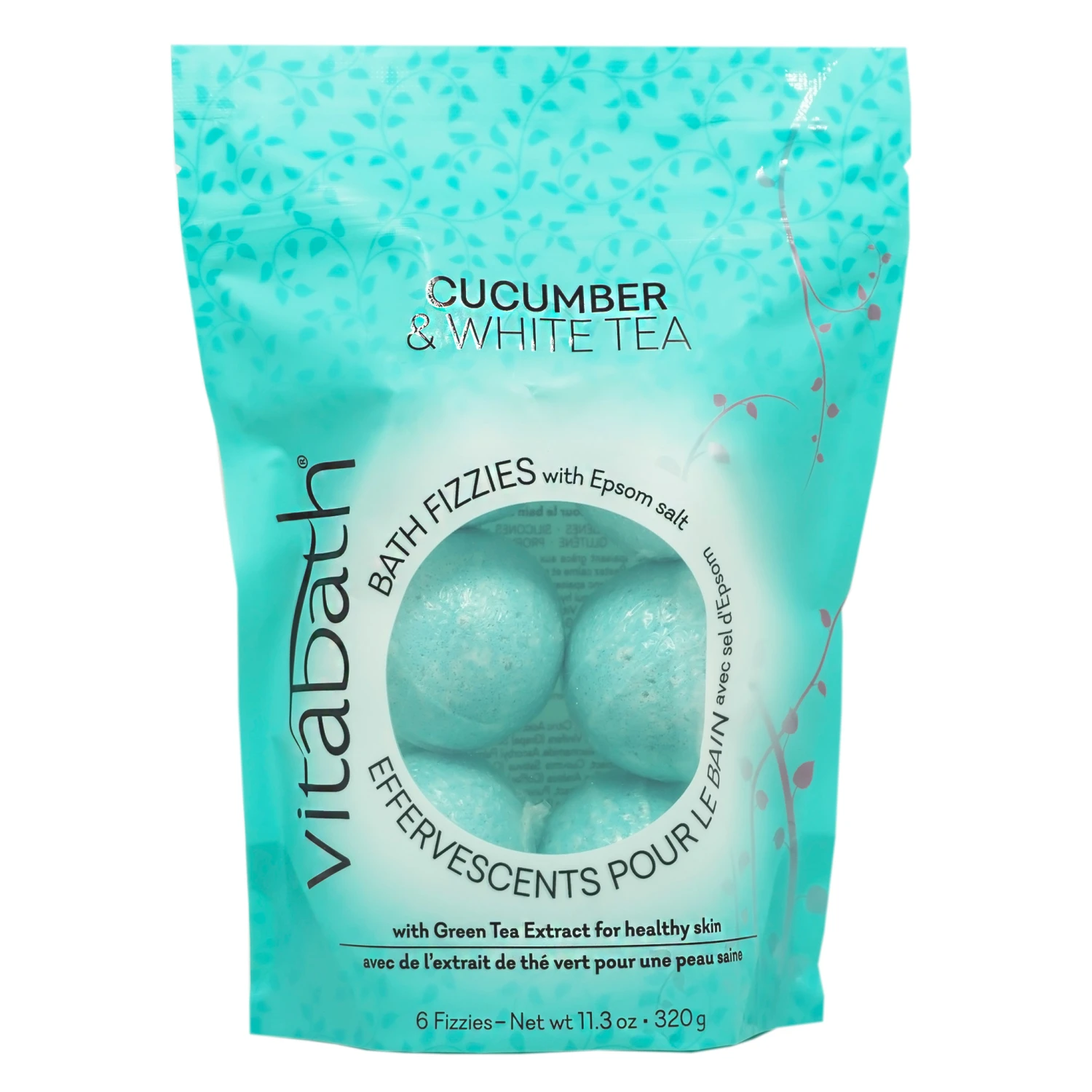 Cucumber & White Tea Bath Fizzies 11.3oz/320g 2 Cucumber & White Tea Bath Fizzies 11.3oz/320g