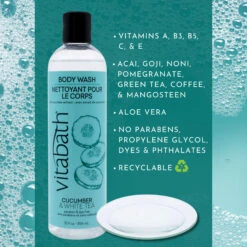Cucumber & White Tea Body Wash 12 Fl Oz/354 ML -Primally Pure Shop Cucumber Body Wash 3 copy 36605.1695396352