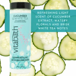 Cucumber & White Tea Foaming Bath Salts 27 Oz/765 G -Primally Pure Shop Cucumber White Tea Foaming Bath Salts 4 37712.1695396169