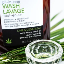 Lime & Cedarleaf All-In-One Wash 16.9 Fl Oz/500 ML -Primally Pure Shop LC All In Wash lifestyle shot 2000x2000 04186.1628528689