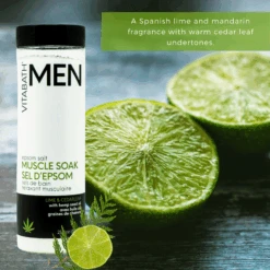 Lime & Cedarleaf Epsom Salt Muscle Soak 21.2 Oz/600 G -Primally Pure Shop LC muscle soak lifestyle fragrance 2000x2000 25948.1628612074