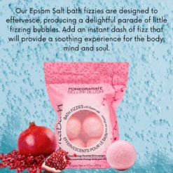 Pomegranate Bellini Blush™ Bath Fizzies 11.3oz/320g -Primally Pure Shop PBB Bath Fizzies lifestyle 1 80508.1678138430