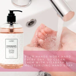 Pomegranate Bellini Blush™ Hand Soap 16 Fl Oz/473 ML -Primally Pure Shop PBB Hand Soap web creative lifestyle 2 83484.1625609004